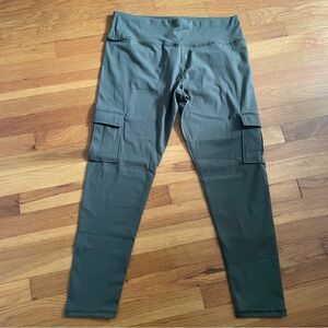 Olive Green Cargo Leggings